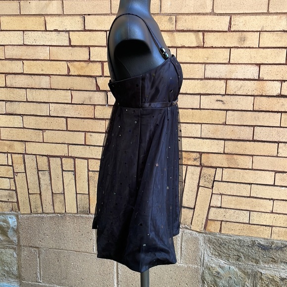 Vintage Jessica McClintock Gunne Sax black bubble mini dress Size 3 - Picture 2 of 7